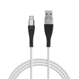 Adatkábel - microUSB - szilikon bevonat - 2A - 2m