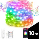 Smart fényfüzér - USB - 66 RGB LED - 10 m - Bluetooth