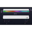 Ritmusra világító RGB LED kijelző - USB - Fekete