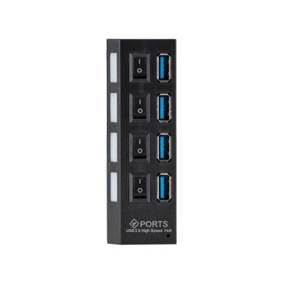 Ultragyors 4-portos USB 3.0 hub kapcsolókkal