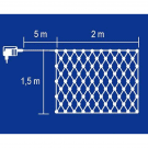 LED- es melegfehér kültéri háló